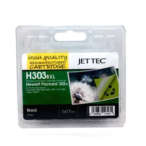 Cartucho de tinta de alto rendimiento Jettec negro remanufacturado H303XL para reemplazar HP303XL - Imagen 1 de 1