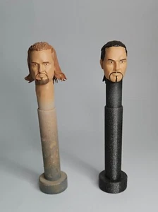 The Public Enemy Rocco Rock & Johnny Grunge ECW Painted Custom Head Sculpts - Picture 1 of 4