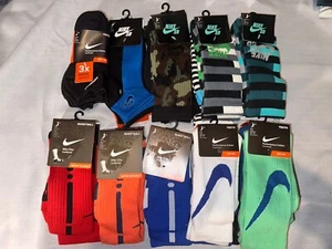 Kids Nike Socks Sz 5Y-7Y. 1,2,3 Pack Crew, Basketball, Quarter, High Crew - Picture 1 of 27