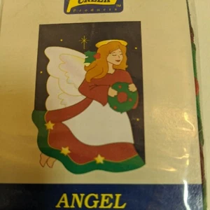 Vintage 2001 Angel with Wreath Mailbox/Window/Garden Flag 11"x15" Factory Seal - Picture 1 of 3