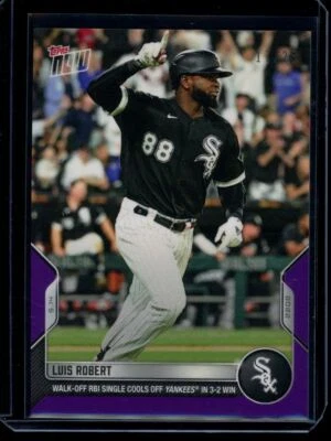 2022 Topps Now #180 Luis Robert Purple Parallel Card #d 17/25 - Image 1 of 2