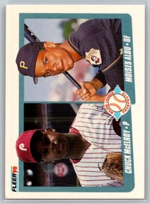 1990 Fleer Baseball #650b Chuck McElroy / Moises Alou RC - VG - Image 1 of 2