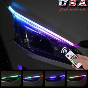 Tira de luz de circulación diurna LED 24" RGB para Honda Civic Accord - Imagen 1 de 11