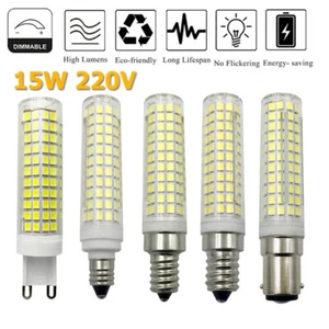 Led Light Bulb Dimmable Cool/Warm White Ba15d Corn 2835smd E14 220v G9 15w 230v - Picture 1 of 8