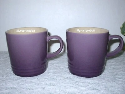 Le Creuset Stoneware Coffee Cup Mug Set Ultra Violet Purple ~ 2nd Choix 12 oz - Image 1 of 4