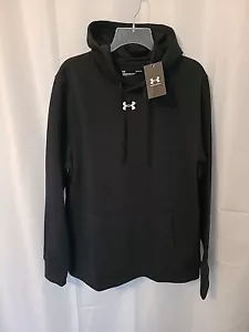 NWT Under Armour Men's Black UA Hustle Fleece Hoodie Loose Fit Size Large - Picture 1 of 7