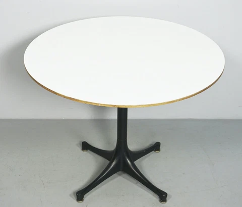 Mid Century Pedestal Coffee Table Herman Miller Nelson Eames Black+White 1.Z Cover