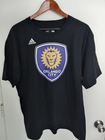 adidas Men's Black T Shirt MLS Orlando City Soccer Club Size XL "The Go To Tee" Cover