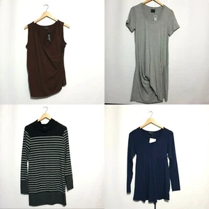 4x NEW Pea in a Pod Sz 12 M L XL Dress Top Grey Blue Brown Maternity Stretch Tag - Picture 1 of 10