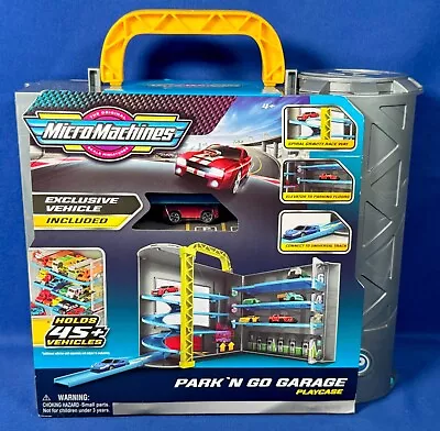 Micro Machines PARK 'N GO GARAGE PLAYCASE Holds 45+ Vehicles • 6 Levels 2020 - Image 1 of 4