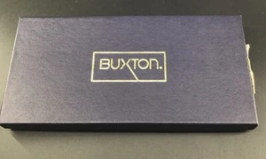Billetera Buxton de colección grano superior cuero de vaca porta tarjetas de crédito delgado plegable nueva en caja - Imagen 1 de 6