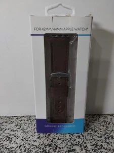 42mm/44mm Apple Watch smart watch band WITHit Genuine Leather Brown Band - Zdjęcie 1 z 5