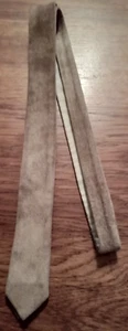 Vera Pelle Light Brown Soft Leather Skinny Tie, Made in Italy - Picture 1 of 4