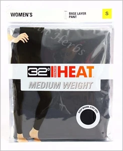 Women's 32 Degree HEAT Medium Weight Base Layer Pant New Free Shipping Black - Picture 1 of 2