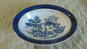 DOUBLE PHOENIX NIKKO IRONSTONE SOUP BOWL 7.5" DIAMETER BLUE/WHITE GOLD TRIM - Picture 1 of 7