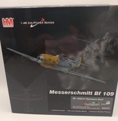 Hobby Master BF 109G-6 Messerschmitt HA8751 Hermann Graf  1943 1:48 Scale - Image 1 of 4