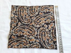 N60 Pochette mouchoir de poche homme Tergal 21x22cm VINTAGE 70 pocket square - Imagen 1 de 3