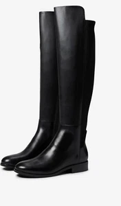 Cole Haan Izzy Women's Leather Boots Black Leather Size 7.5 Ret $300 - Picture 1 of 11