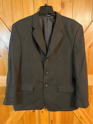 Traje Blazer Chaqueta Vittorio St. Angelo Marrón Rayas Para Hombre Talla 44R (2739) Foto 1 de 4
