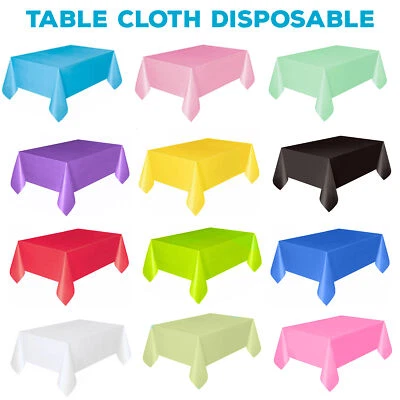 Plastik Tischdecke Einweg Abwischen Wiederverwendbar Abdeckung Rechteckig - Bild 1 von 4