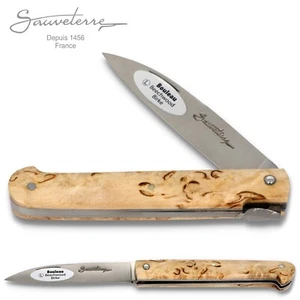Navaja Sauveterre - Mango completo 9 cm abedul - Hoja de ungüento finamente cincelada - Imagen 1 de 6