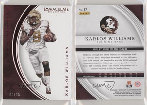 2016 Panini Immaculate Collegiate Red /25 Karlos Williams #37