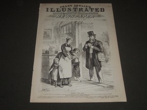 1872 OCTOBER 5 FRANK LESLIE'S ILLUSTRATED NEWSPAPER - RAISING THE WIND - H 908
