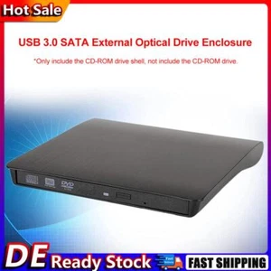 USB 3.0 SATA Externer DVD-CD-ROM-RW-Player, optisches Laufwerksgehäuse (schwarz) - Bild 1 von 8
