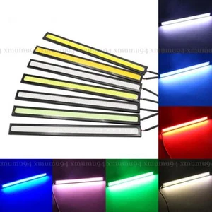 1-10 PCS 12V LED Strip DRL Daytime Running Lights Fog COB Car Lamp Headlight - Picture 1 of 17