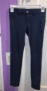 French Toast Girls Sz 8 Jegging Navy Blue Skinny Stretch Belt loops Adjustable - Picture 1 of 4