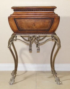 Maitland Smith Vintage Gilt Steel Rope Vanity Table - Elegant French Style - Picture 1 of 17
