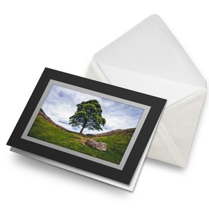 Greetings Card (Black) - Hadrian's Wall Northumberland Birthday Gift #2196