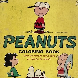 Libro para colorear Peanuts 1968 Charles M Schulz Saalfield 4564 - Imagen 1 de 8
