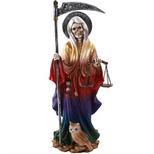 Santa Muerte Heiliger des Heiligen Todes Sieben Kräfte Harz Statue Figur 10,5 Zoll - Bild 1 von 1