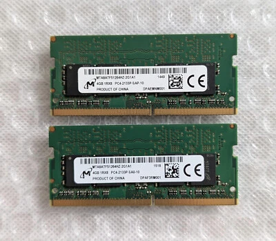 MICRON 8GB (2x4GB) DDR4-2133 260-Pin SODIMM Laptop Memory Set - OEM - Image 1 of 2