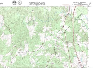 Ladysmith Quadrangle Virginia 1979 USGS Topo Map 7.5 Minute Topographic - Picture 1 of 2