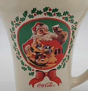 Coca-Cola Santa Christmas Holiday Fine Handcrafted Mug 36047 Sundblom 1989 - Picture 1 of 15