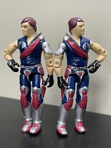 1985 Hasbro G.I. Joe Tomax & Xamot V1 Cobra Crimson Guard Commanders Used ARAH