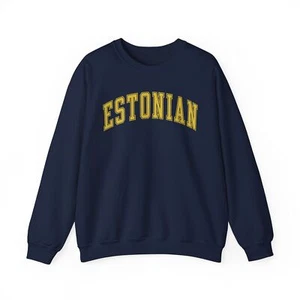 Estonian Sweatshirt Gifts Crew Neck Shirt Crewneck Men - Picture 1 of 8