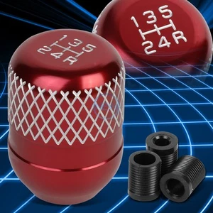 M8/M10/M12 Heavy Weight MT/Manual Transmission 5-Speed Gear Shift Knob Red - Imagen 1 de 5