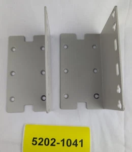 Universal Steel Mounting Bracket Pair L Shaped Equipment Rack Gray - Picture 1 of 2