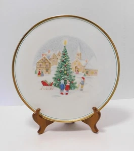 Vintage Mikasa Bone China Christmas Cake Serving Platter CAF02 Japan 11.75" Box - Picture 1 of 12