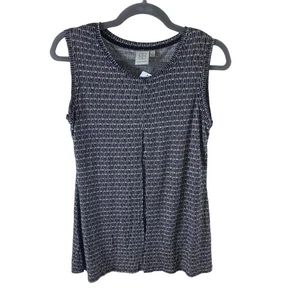 Camiseta deportiva Daisy Fuentes nueva con etiquetas cuello redondo negra blanca sin mangas elástica talla S - Imagen 1 de 6