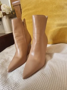 Lipsy London Leather Camel  Wedge Ankle Boots Size 5 UK - Picture 1 of 10