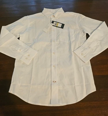 Boys Tommy Hilfiger Long Sleeve White Button Down Shirt Size 14 NWT - Image 1 of 4