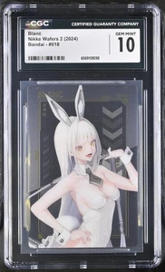 CGC 10 Bandai NIKKE Wafer Card BLANC Sexy BUNNY GIRL thong LEOTARD waifu POP 1 ! - Picture 1 of 2