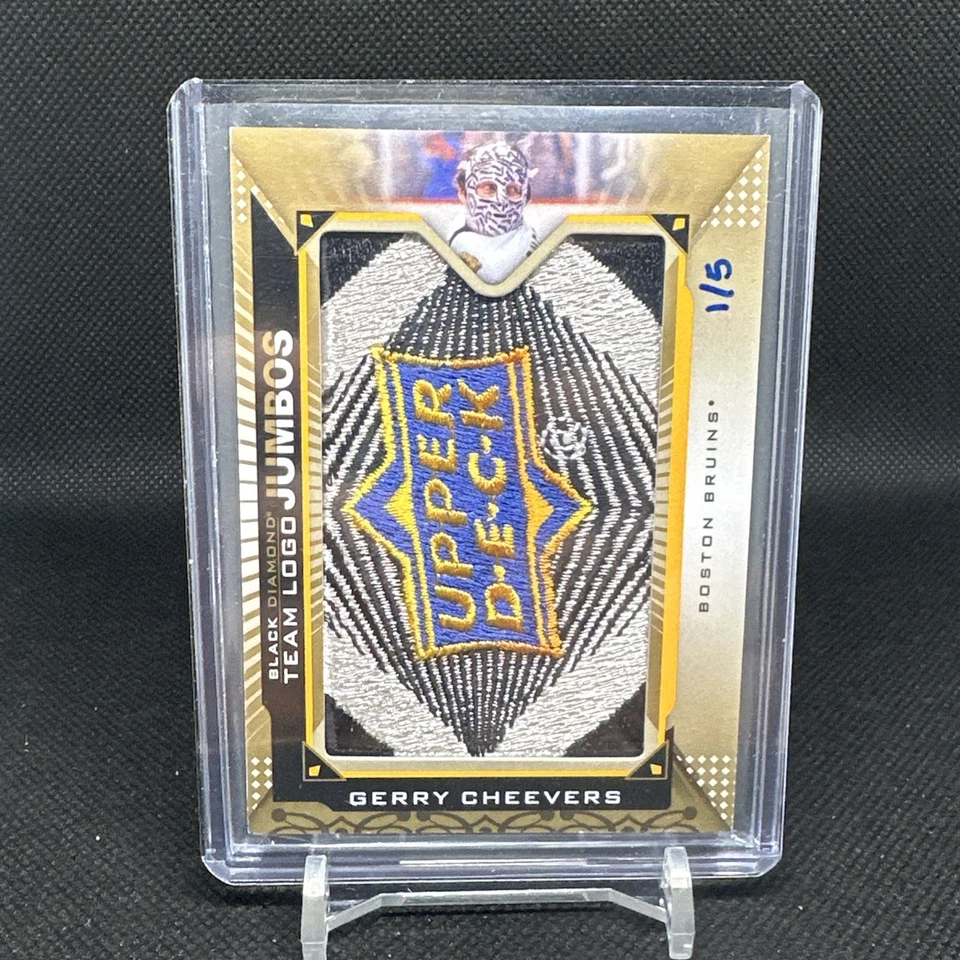 15/16 UPPERDECK BLACK DIAMOND GERRY CHEEVERS TEAM LOGO JUMBO 1/5!  - Image 1 of 1