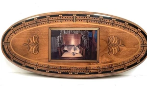 Great Western Enterprise Siamese Cat Cribbage Board Wood with 2 Pegs - Picture 1 of 3