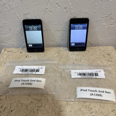 Lot Of 2  Apple iPod touch (2nd Gen), A1288, Storage 8 GB - Tested - Image 1 of 4