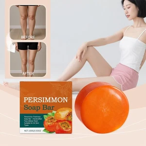 Persimmon Deodorant Soap Natural Bath Odor Cleaning Remove Exfoliating Soap P7M7 - Picture 1 of 11